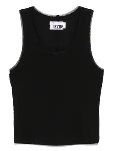 Топ с вышивкой Izzue, черный