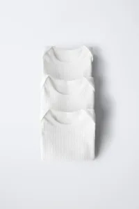 Комплект из 3 боди без рукавов Zara, белый