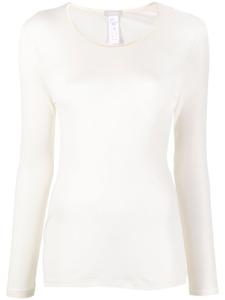 Шелковый топ с длинными рукавами Hanro, нейтральный цвет