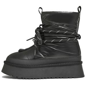 Женские зимние ботинки, однотонные TATA, Black (Faux Wool-Lined)