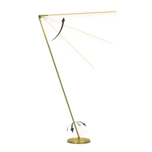 Современный минималистичный светодиодный напольный светильник Libra с регулируемой цветовой температурой (138 см) Brightech, старинная латунь