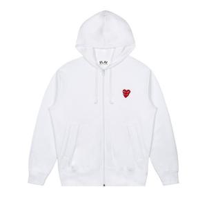 Толстовка Comme des Garçons PLAY Stacked Heart Hooded Sweatshirt 'White', белый