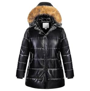 Пуховик со съемным капюшоном Chrisuno Plus Size, черный блестящий