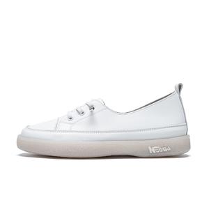 Дышащие женские низкие кожаные кроссовки для скейтборда ZHR Белый Черный