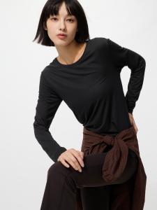 Лонгслив Uniqlo AIRism UV Protection, 09 черный