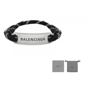 Браслет Plate Balenciaga, черный
