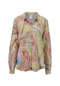 Длинная блузка с уникальным принтом Madeleine, мультиколор