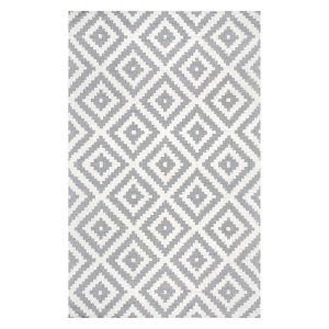 Геометрический шерстяной ковер Kellee Nuloom, серый, 92x153 см