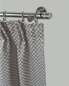 Карниз для штор GARESA "BOSTON", 1 направляющая, желаемая длина, комплект для штор, выдвижной, блестящий камень, имитация нержавеющей стали, с кольцами 230 см, Ø 20 мм, цвет silberfarben