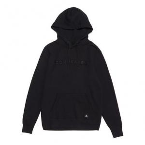 Куртка essentials pullover hoodie 'black' Converse, черный