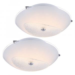 Globo Lighting Светодиодный потолочный светильник Kessy, белый, с эффектом кристаллов, комплект из 2 штук