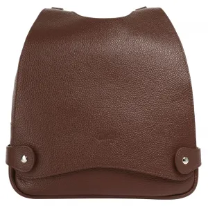 Городской рюкзак Cluty, натуральная кожа, производство Италия, коричневый