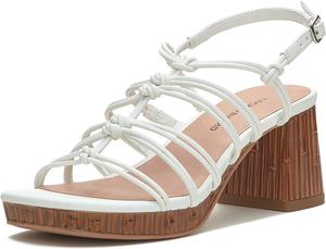 Женские босоножки на высоком каблуке Lucky Brand Bassie с ремешками, Bright White