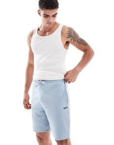 Вафельные шорты BOSS Bodywear синего цвета