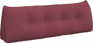Подушка для спины , цвет вино-красный, 140 x 24 x 50 см, ткань vidaXL