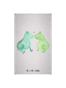 Mr. & Mrs. Panda Полотенце с надписью «Любовь к лягушкам» в пастельно-сером цвете