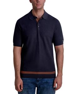 Короткий рукав, текстурированная поло KARL LAGERFELD PARIS, черный