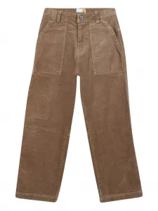 Вельветовые брюки с карманами Timberland Kids, коричневый