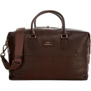 Polo Ralph Lauren Кожаная дорожная сумка men's dark brown