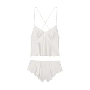 Пижамный комплект Victoria's Secret Icon Satin, белый