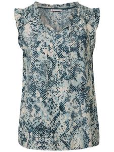 Синяя блузка со змеиным принтом Street One