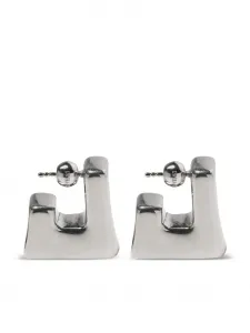 Серьги-кольца Cubo Panconesi, серебристый