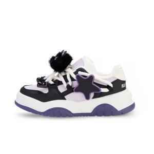 RUN MANNER Модные толстые кроссовки с низким верхом, устойчивые к истиранию и скольжению, для скейтбординга, женские, фиолетовые