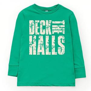 Футболка с длинным рукавом и принтом Deck the halls block distressed The Juniper Shop, Kelly