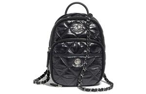 CHANEL Нейлоновый рюкзак женский черный