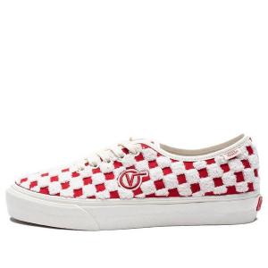 Кроссовки vault authentic one-piece lx plaid red/white Vans, красный