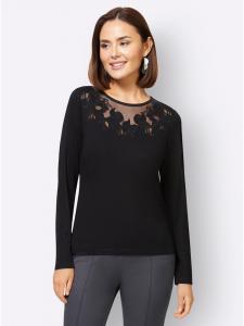 Рубашка с длинными рукавами черного цвета creation L