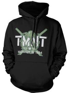Толстовка с капюшоном TMNT Mutated In 1984 Big Tall Hoodie черного цвета Teenage Mutant Ninja Turtles