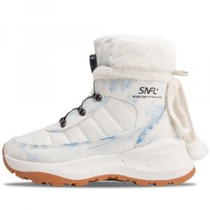 SNOW FLYING Тёплые износостойкие противоскользящие короткие утеплённые ботинки унисекс белые, цвет White