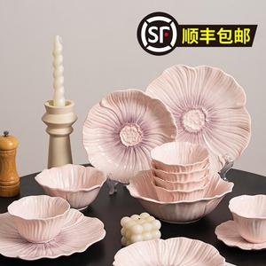 Набор посуды DearDali подглазурная окраска 2025 новая коллекция тарелки и миски для дома, подарок на новоселье, набор для 8 персон [35 предметов] - подарочная упаковка