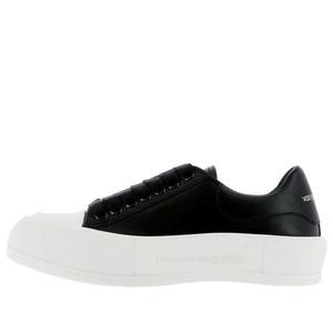 Кроссовки deck plimsoll lace-up sneakers 'black white' Alexander Mcqueen, черный