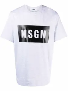 Футболка с логотипом MSGM, серый