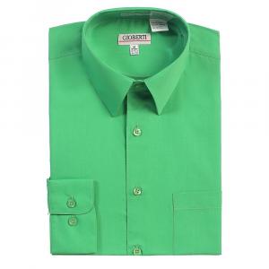 Gioberti Мужская однотонная классическая рубашка с длинным рукавом, зеленый