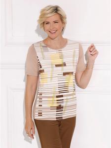 Рубашка с круглым вырезом и принтом кунжут-экрю WITT WEIDEN