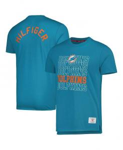 Мужская футболка Aqua Miami Dolphins Liam Tommy Hilfiger, синий
