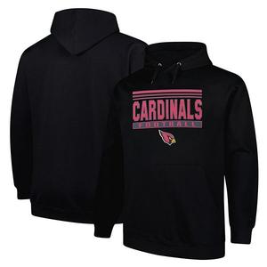Мужской черный свитшот с капюшоном arizona cardinals big & tall pop pullover Fanatics