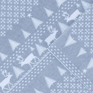 Комплект простыней из хлопковой фланели Woolrich, цвет Blue Winter Frost