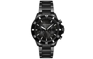 Хронограф черные керамические часы EMPORIO ARMANI