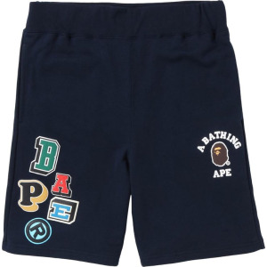 Спортивные шорты BAPE Multi Fonts Sweatshorts 'Navy', синий