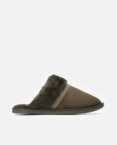 Мужские домашние тапочки с открытым носком и резиновой подошвой Xti, коричневый