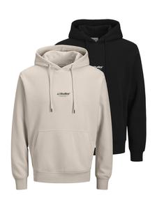 Толстовка / худи Soho черного / бежевого цвета Jack & Jones