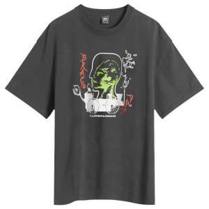 Футболка с изображением трактора Alien Brain Dead, черный