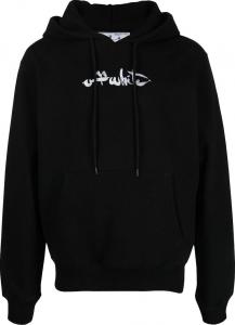 Худи Off-White Paint Arrow Slim Hoodie 'Black/White', черный