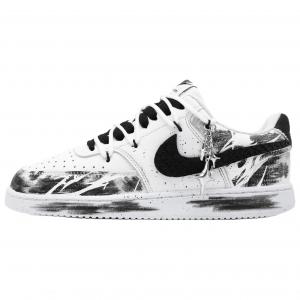 Nike Court Vision 1 Ink Dyed Star устойчивые к истиранию низкие кроссовки для скейтбординга Unisex Black White