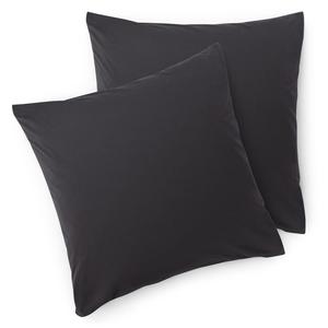 Blumtal Наволочка Agneta, 80/80 см, комплект из 2 штук, 100% хлопок, антрацитовый цвет