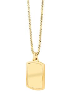 Adeliás Колье унисекс с подвеской - из нержавеющей стали с золотым покрытием